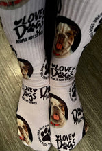 Custom dog face socks.