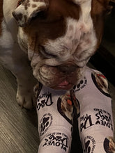 Custom dog face socks.