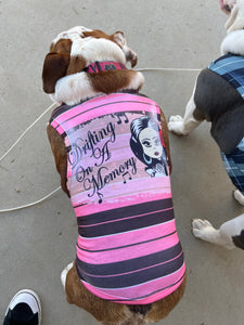 Brown and Pink striped pet shirt/ tank top