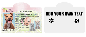 Pet ID Tag Personalized with your state