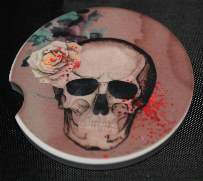 Skulls Sanstone car coasters