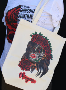 Calavera chingona tote bag