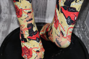 Red Tejano Queen Socks