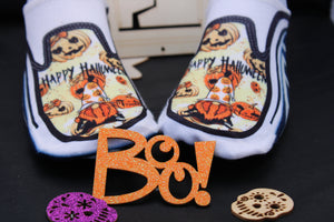 Pumpkin Gnome Faux Vans no show socks