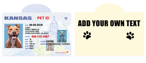 Pet ID Tag Personalized with your state