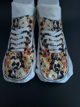 Faux shoe Doggies print no show socks