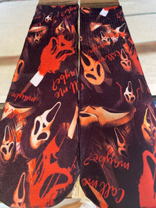 Scream Halloween socks