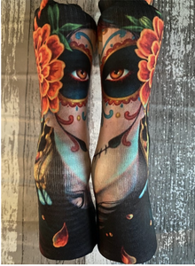 Las Catrina/ day of the dead dress socks