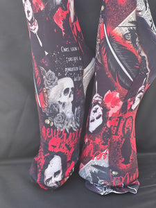 Edgar Allan Poe print knee high stockings/socks