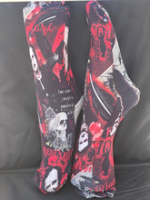 Edgar Allan Poe print knee high stockings/socks