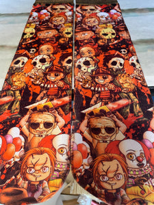 Cartoon scary movie sports socks