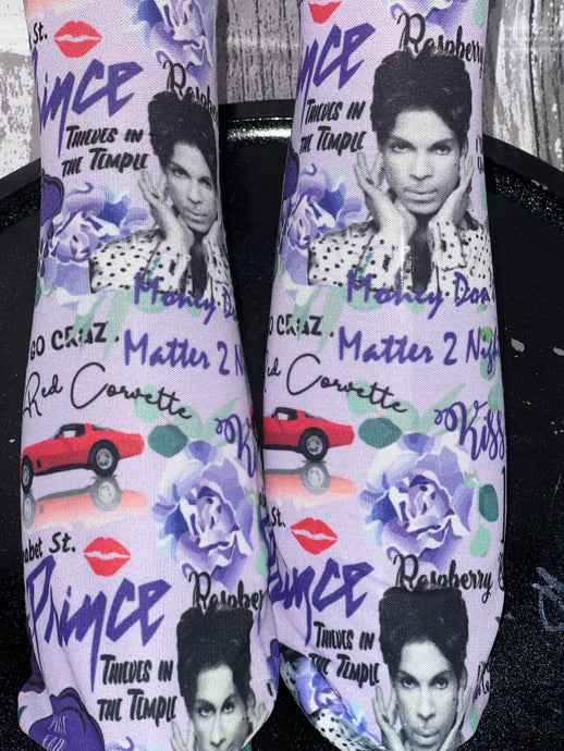 Prince print knee high stockings/socks