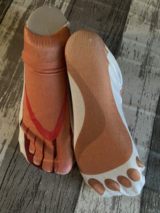 Faux flip flop feet ankle socks