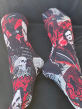 Edgar Allan Poe print knee high stockings/socks