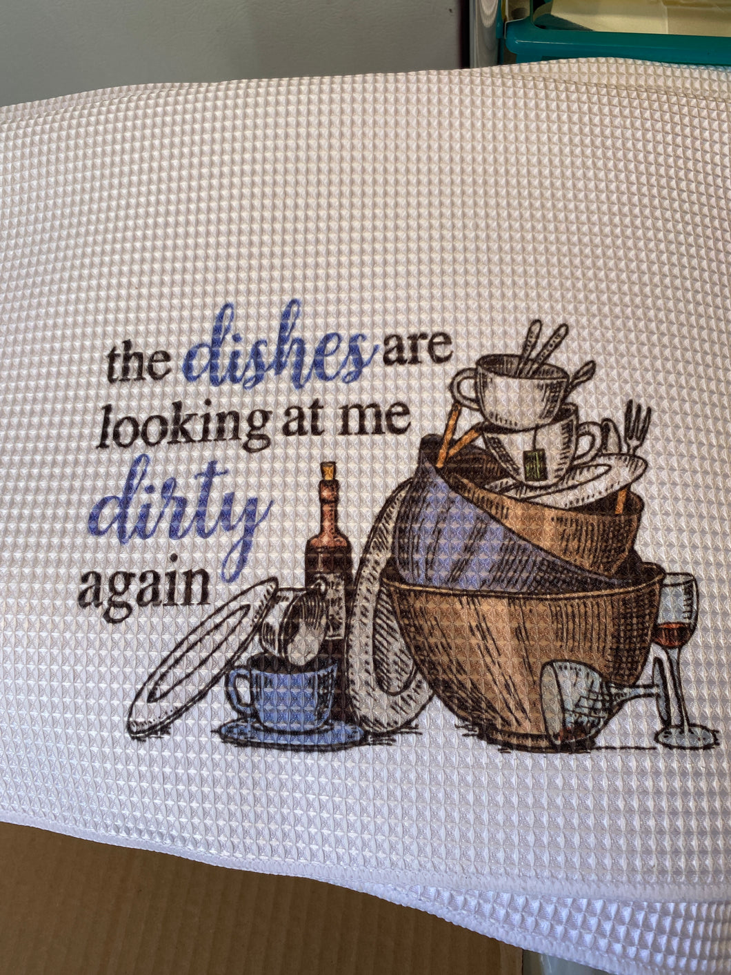 Dirty Dishes Kitchen Towels