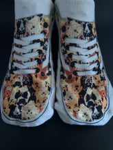 Faux shoe Doggies print no show socks