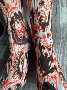 Scary blood movie socks