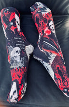 Edgar Allan Poe print knee high stockings/socks