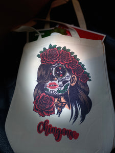 Calavera chingona tote bag