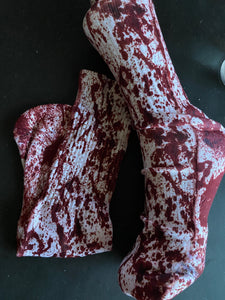 Blood splatter sports socks