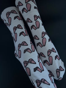 Bunny Ears print design on Polyester dress socks